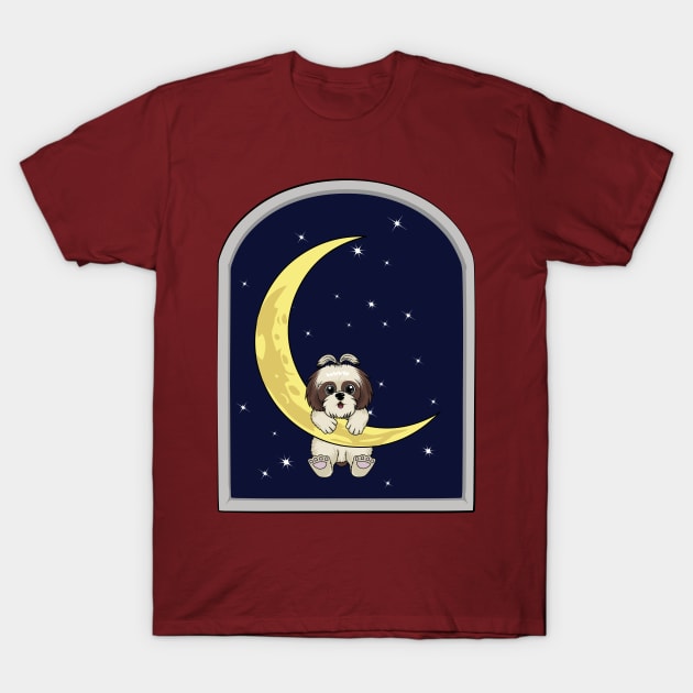 Shih Tzu (Moonlight) T-Shirt by viograpiks